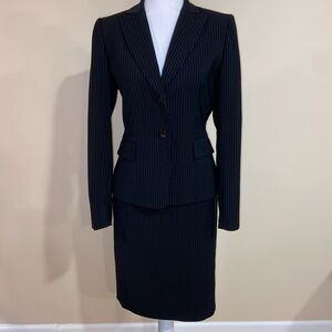 Women's Black Pinstripe Blazer